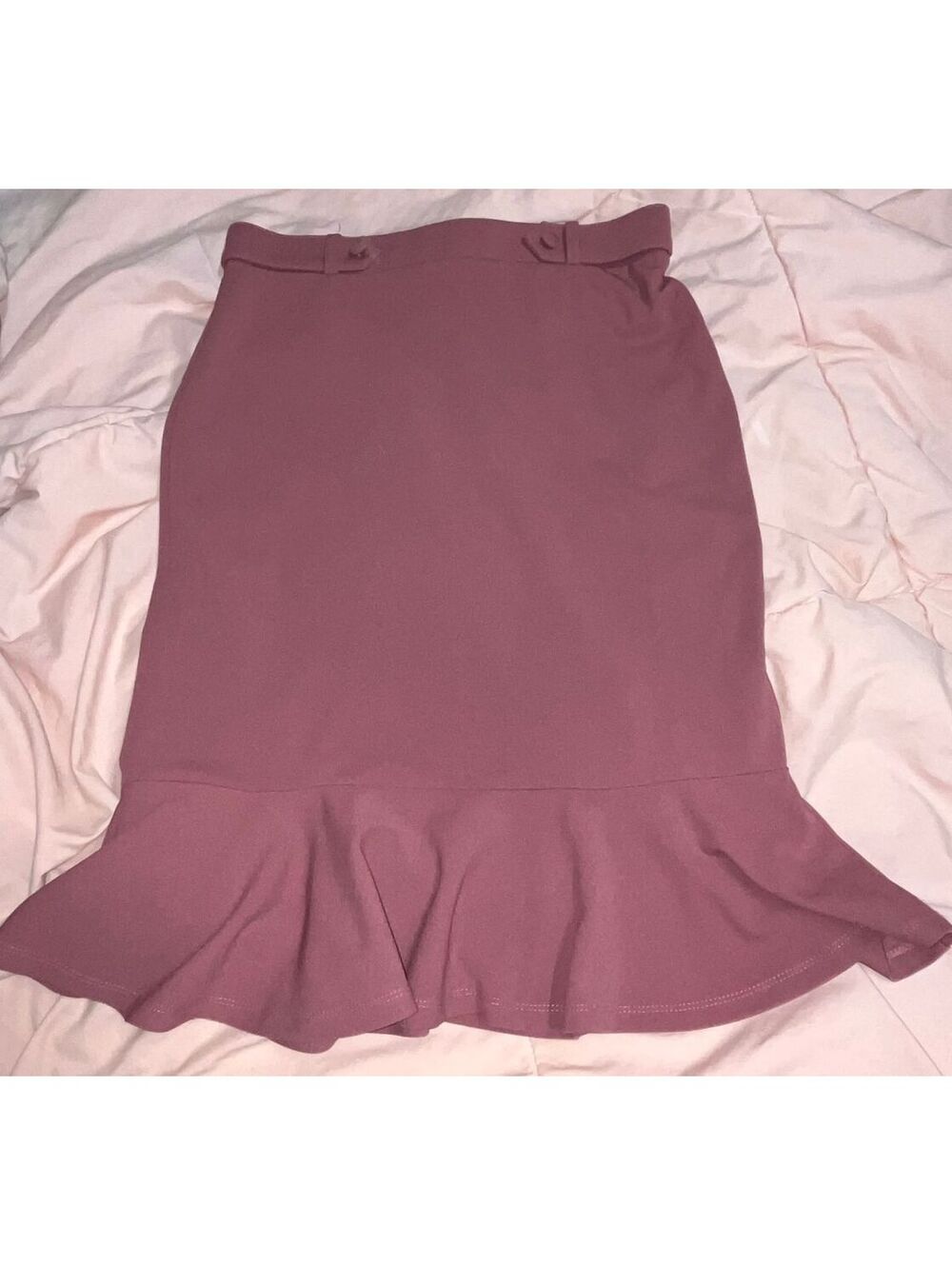 NYCC Mauve Ruffle Hem Skirt